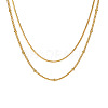 304 Stainless Steel Double-Layer Necklace LS-NJEW-Q321-01G-1