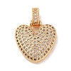 Brass Micro Pave Cubic Zirconia Pendants KK-C076-29V-G01-1