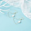 Open Heart Dangle Earrings for Women EJEW-JE04712-3