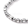 Round & Cube Synthetic Non-magnetic Hematite Beaded Necklaces NJEW-Q341-07-3