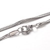 Non-Tarnish 304 Stainless Steel Snake Chain Necklaces NJEW-F195-02B-P-1