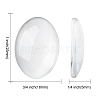 Transparent Oval Glass Cabochons X-GGLA-R022-25x18-2