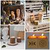Wooden Candle Holder AJEW-WH0257-003-7