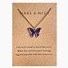 Bohemian Alloy Enamel Butterfly Pendant Necklaces for Women WG0CAA2-14-1