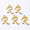 PVD Vacuum Plating 201 Stainless Steel Charms STAS-R105-R-G-2