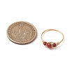 3Pcs Natural Red Jasper Bead Finger Ring RJEW-JR00855-05-4