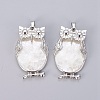 Natural White Shell Mother of Pearl Shell Pendants SSHEL-L008-68P-2