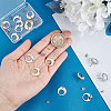 20Pcs 2 Color Brass Stud Earring Findings KK-BBC0004-35-3