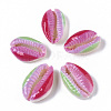 Printed Natural Cowrie Shell Beads X-SSHEL-R047-01-A09-2