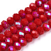 Electroplate Opaque Solid Color Glass Beads Strands EGLA-A034-P2mm-L21-1