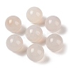 Natural White Agate No Hole Sphere Beads G-K353-04D-18-1