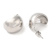 Rack Plating Brass Twist Teardrop Stud Earrings for Women EJEW-K247-01P-2