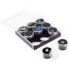 9 Slots Mini Round Plastic Jewelry Screw Top Bead Jars Sets with Velvet Inside AJEW-WH0472-42B-1
