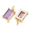 Brass & Glass Pendants KK-Q085-15G-04-2