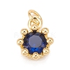 Brass Inlaid Clear Cubic Zirconia Charms KK-A161-34G-D-1