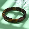 Natural Tiger Eye Bead Stretch Bracelets for Women Men BJEW-C097-02A-2