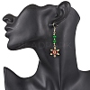 Glass Seed Beads Dangle Earrings EJEW-MZ00502-3