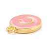 Golden Plated Alloy Enamel Charms X-ENAM-Q437-14C-2