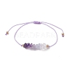 Gemstone Braided Bead Bracelet Sets BJEW-JB11013-3
