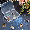 Beebeecraft 8Pcs 8 Colors Brass Micro Pave Clear Cubic Zirconia Glass Pendants KK-BBC0003-79-7