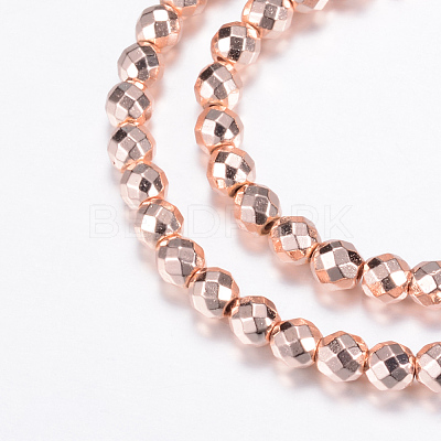 Electroplate Non-magnetic Synthetic Hematite Bead Strands X-G-Q465-16RG-1