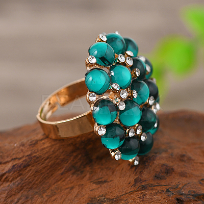 Transparent Resin with Alloy Finger Rings CX4663-2-1