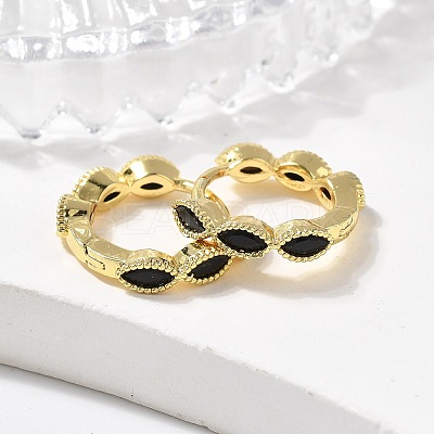 Brass Micro Pave Cubic Zirconia Huggie Hoop Earrings EJEW-K083-34G-A-1