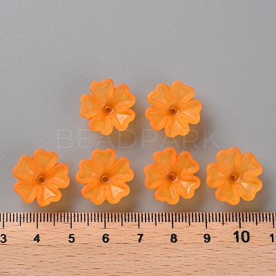 Transparent Frosted Acrylic Bead Caps MACR-S371-04A-725-1