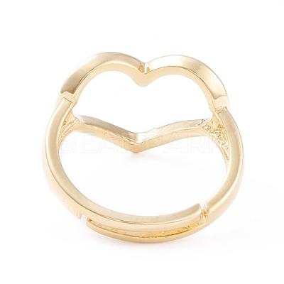 Adjustable Brass Finger Rings RJEW-F102-13G-1