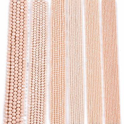 Electroplate Glass Beads Strands EGLA-A044-P6mm-A05-1