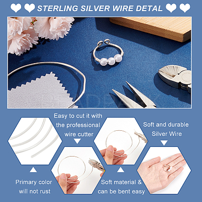 1Pc 999 Fine Silver Wire STER-BC0001-71A-1