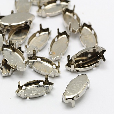 Brass Sew on Prong Settings KK-A126-4x15mm-P-1