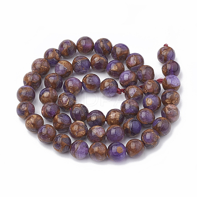 Natural Chalcedony Beads Strands G-S333-6mm-014A-1