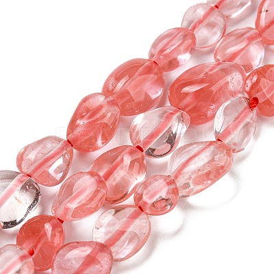 Cherry Quartz Glass Beads Strands G-P497-01A-10-1