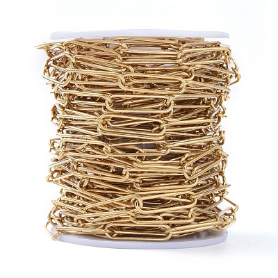 304 Stainless Steel Paperclip Chains CHS-L022-02C-G-1