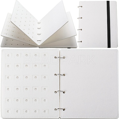 4 Pages Felt Shoe Charms Collection Binder Book AJEW-WH0513-04A-1