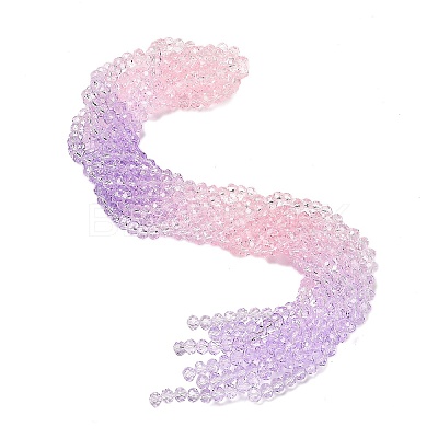 Transparent Painted Glass Beads Strands DGLA-A034-T8mm-A05-1