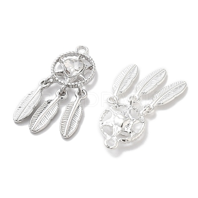 Rack Plating Alloy Rhinestone Pendants PALLOY-F311-19P-01-1