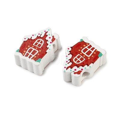 Christmas Theme Schima Wood Beads WOOD-F018-07-1