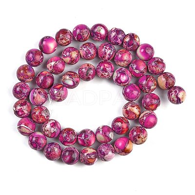 Natural Imperial Jasper Beads Strands G-I122-8mm-29-1