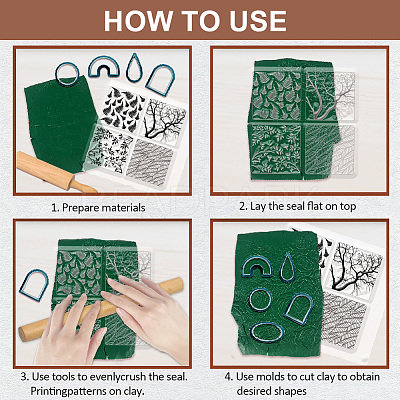 Silicone Clay Texture Mat AJEW-WH0447-048-1