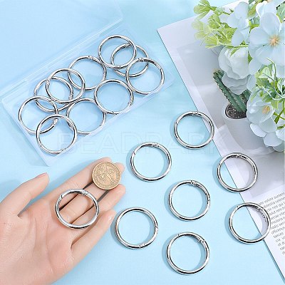 Zinc Alloy Spring Gate Rings FIND-SP0001-08D-1
