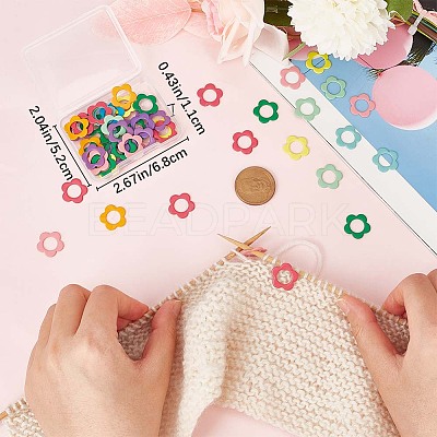 Alloy Knitting Stitch Marker Rings FIND-GF0004-75-1