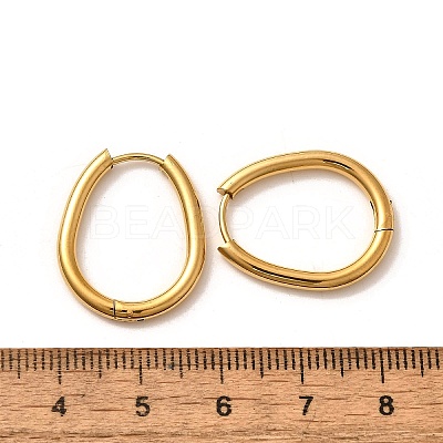 Ion Plating(IP) Stainless Steel Hoop Earrings X-EJEW-P232-02G-1