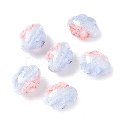 Two Tone Transparent Acrylic Beads OACR-D304-01G-1