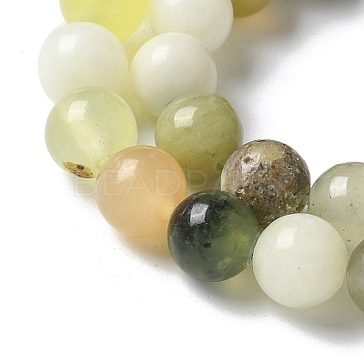 Natural New Jade Beads Strands X-G-F591-16-6MM-1