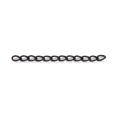 Ion Plating(IP) 304 Stainless Steel Curb Chains Extender STAS-WH0032-02A-EB-1