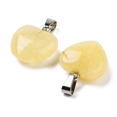 Tigerskin Glass Charms HEAR-PW0001-057-35-1