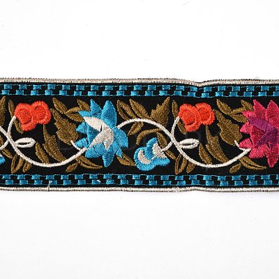 Embroidery Polyester Ribbons OCOR-WH0060-25A-1
