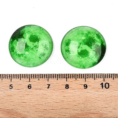 Fluorescent Glass Cabochons GGLA-T004-12E-1